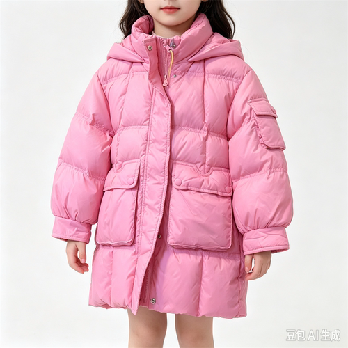 线下中厚女宝110码中长羽绒服