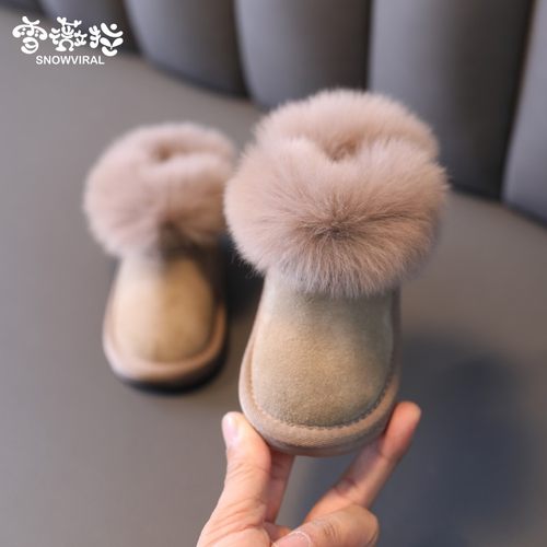 1-3冬季加绒加厚保暖软底雪地靴