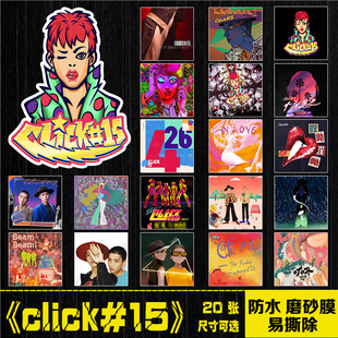 click#15乐队摇滚周边笔记本电脑手机拉杆箱潮流个性吉他防水贴纸