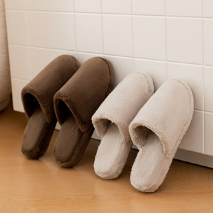 日式棉拖鞋女秋冬季静音木地板软底无声大码拖鞋不沾灰包头