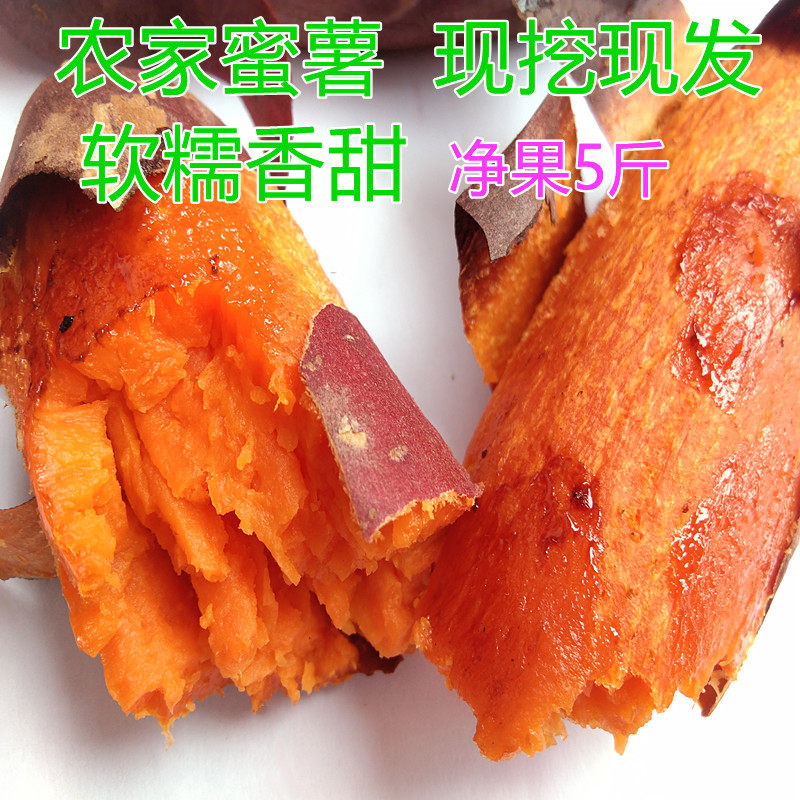 现挖新鲜西瓜红地瓜红薯农家富硒地瓜蜜薯山芋红心香芋番薯5斤装