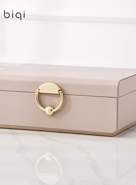 biqi首饰收纳盒高档精致大容量首饰盒戒指耳钉项链收纳盒生日礼物