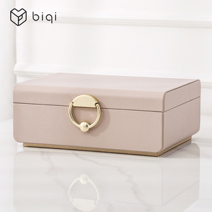 biqi首饰收纳盒高档精致大容量首饰盒戒指耳钉项链收纳盒生日礼物