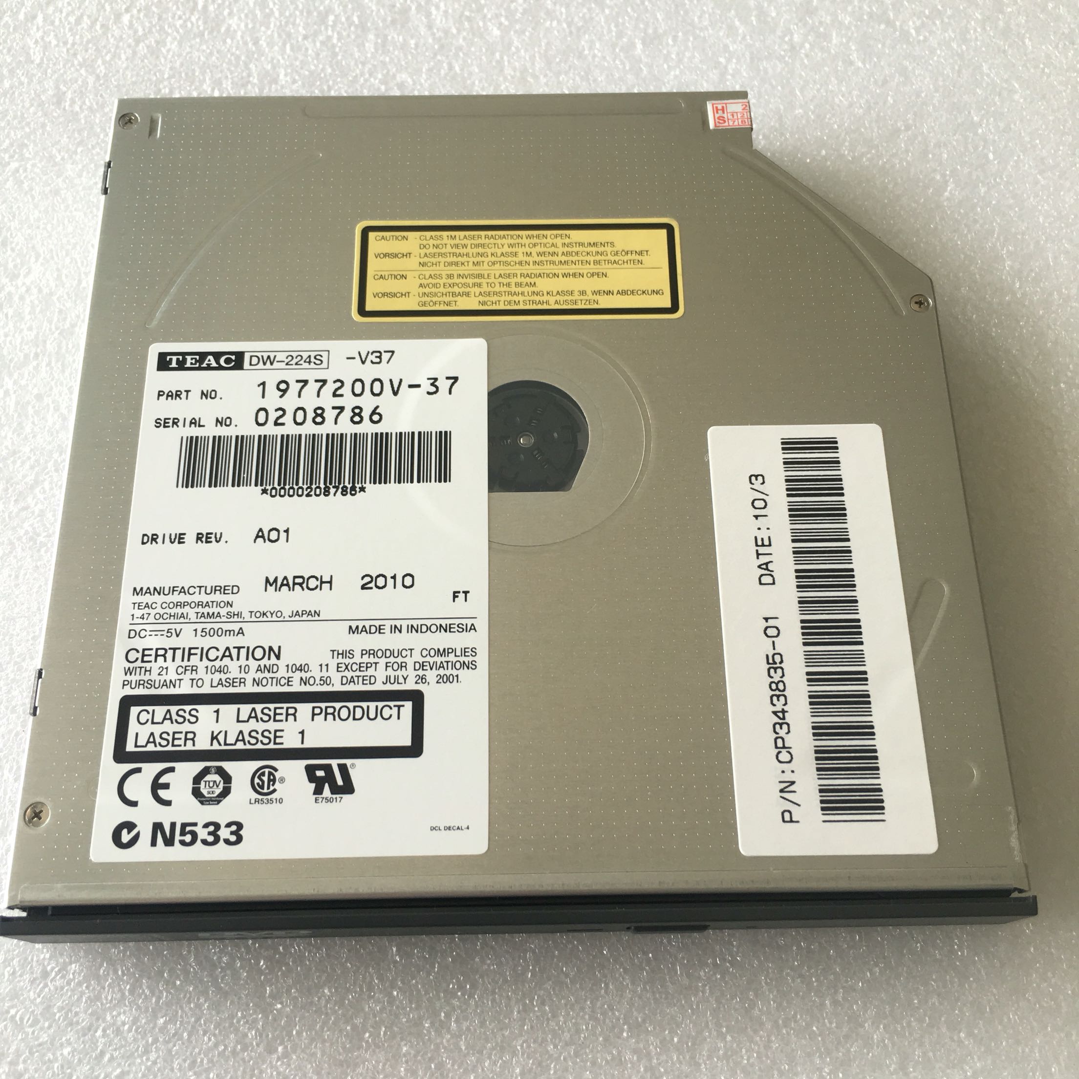 原装笔记本 一体机 服务器光驱 TEAC DW-224S通用串口combo光驱