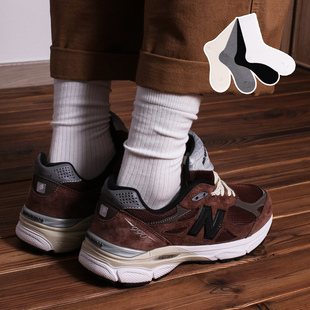 四双装 无骨松弛感堆堆袜棉 日系堆叠感长袜子男女纯色基础百搭工装