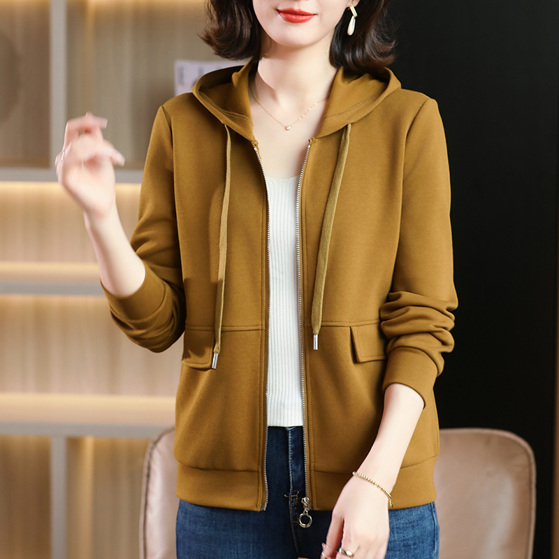 秋装连帽外套女春季2025年新款休闲减龄中年妈妈春秋开衫拉链卫衣