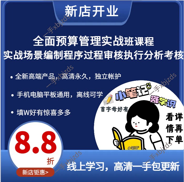 全面预算管理实战班课程 实战场景编制程序过程审核执行 分析考核图片