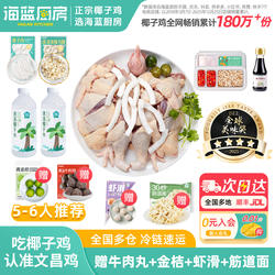 海蓝厨房豪华版海南文昌椰子鸡全套餐火锅配料齐全农家散养土鸡肉