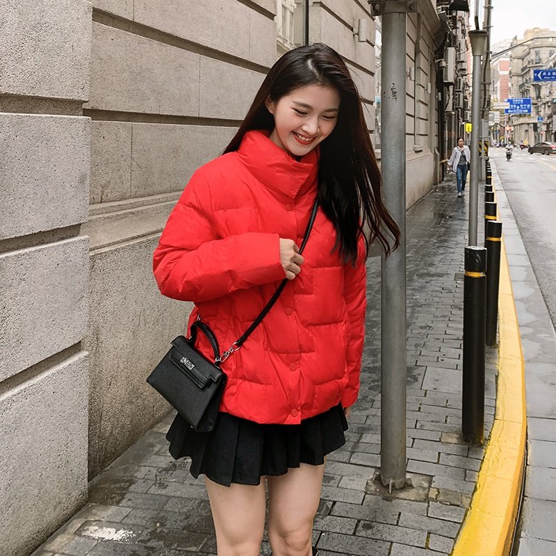 现货90绒白鸭绒抗寒抗短款冻羽绒服女185-MY8819-P190-K298图片