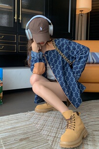 现货 拼接牛仔短款外套女317-9907-P125-K178图片