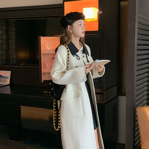 现货70毛羊绒大衣毛呢外套女185-9955-P245-K398