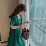 现货夏装短袖连衣裙显瘦气质裙子夏317-MY8016-P95-K148，女装连衣裙，浙宝185