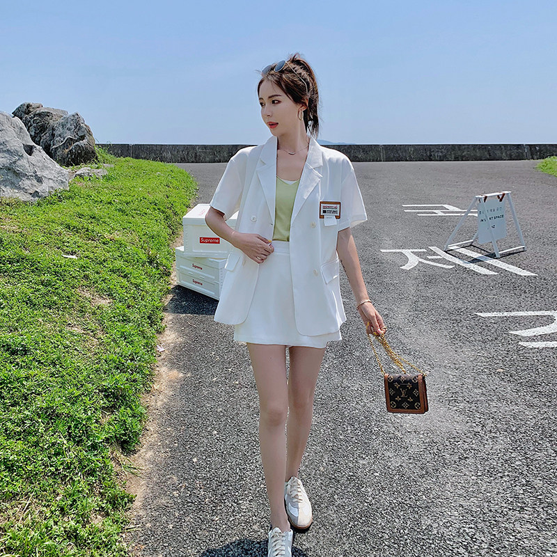 现货新款休闲西装套装女短袖短裤夏装西服317-MY8029-P115-K178,女装西装,浙宝185