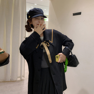 韩系独特超好看撞色拼接工装外套女春秋2025年新款设计感休闲夹克图片