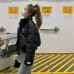 短款过膝加厚宽松2024年皮衣白鸭绒羽绒服901