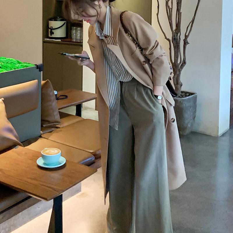 中长款长款长袖秋季薄款法式风衣韩版宽松国风爵士春秋显瘦气质,女装西装,浙宝185