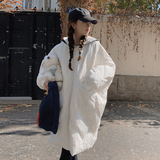 韩版中长款小怪兽耳朵90羽绒服女2025冬季新款加厚显瘦白鸭绒外套，女装羽绒服，浙宝185
