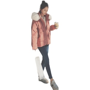 现货大毛领连帽羽绒服粉色女装317-MY8806-P260-K418图片