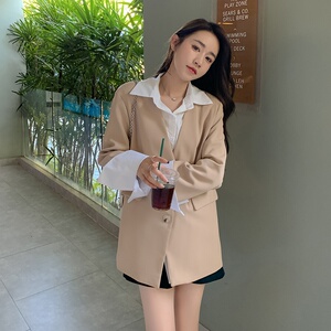 现货2023年春秋新款小西装外套女185-8510