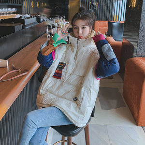 现货 2022年白鸭绒羽绒服个性拼接女装185-MY8805-P260-K418图片