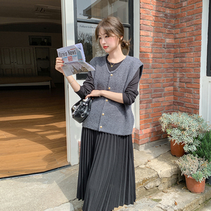 现货减龄百褶连衣裙套装女2025春季新款185-2502-P155-K218图片