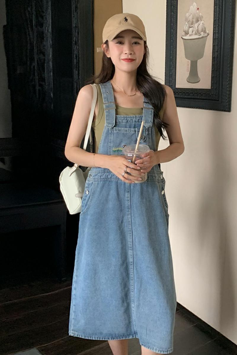 现货牛仔背带连衣裙185-8563-P95-K148,女装连衣裙,浙宝185
