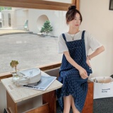 现货牛仔提花时尚减龄牛仔背带裙317-MY8922-P95-K148，女装连衣裙，浙宝185