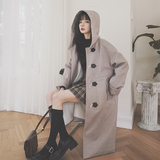 现货毛呢外套女加厚内胆兔毛派克服女185-MY8825-P185-K278，女装毛呢外套，浙宝185
