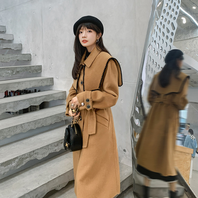 现货70毛双面羊绒大衣毛呢外套女185-9923-P255-418,女装毛呢外套,浙宝185