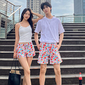 男 海边度假宽松印花沙滩裤 surfcuz速干可下水泳裤 女情侣款