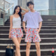 海边度假宽松印花沙滩裤 surfcuz速干可下水泳裤 女情侣款 男