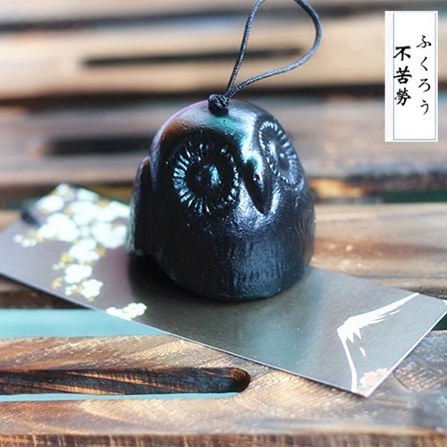 出口复古猫头鹰铸铁风铃挂饰