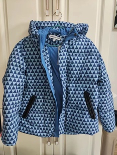 国货美家男羽绒服冬季 宽松鸭绒服 连帽格子加厚保暖羽绒外套大版