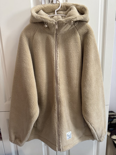 国货美家男连帽摇粒绒保暖宽松开衫 棉衣绒外套 棉服舒适柔软新款