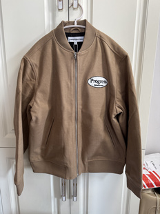 国货美家男外套春秋新款 宽松休闲夹棉上衣毛呢棒球服夹克外套 韩版