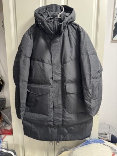 美斯特男羽绒服冬季 中长保暖休闲羽绒外套连帽90绒鸭绒服加厚上衣