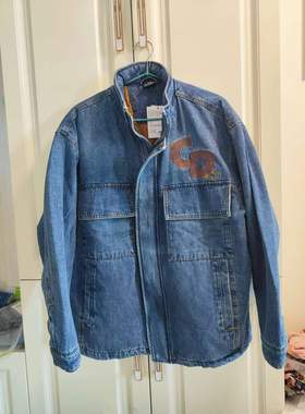 国货美家男牛仔棉服冬季立领宽松休闲外套男MTEE奇奇蒂蒂牛仔棉衣