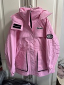 鸭绒羽绒外套 帽加厚粉色宽松保暖中长款 美特正品 女羽绒服连冬季