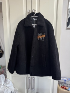 美特威男棉服秋冬季 加厚加棉保暖翻领羊羔绒外套宽松休闲夹棉棉衣