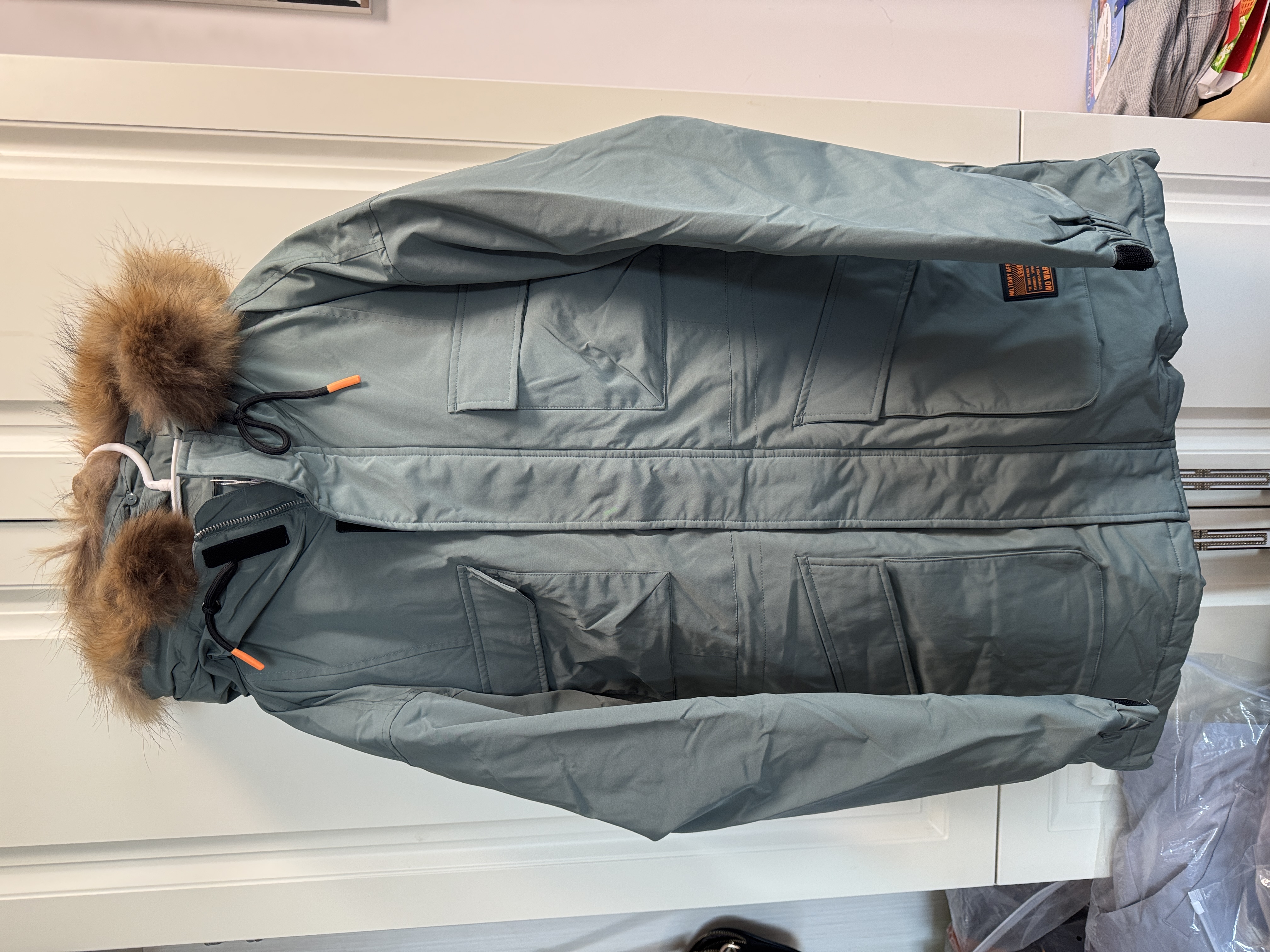 美特斯男羽绒服冬季加厚连帽真毛领可拆宽松中长款羽绒外套鸭绒服