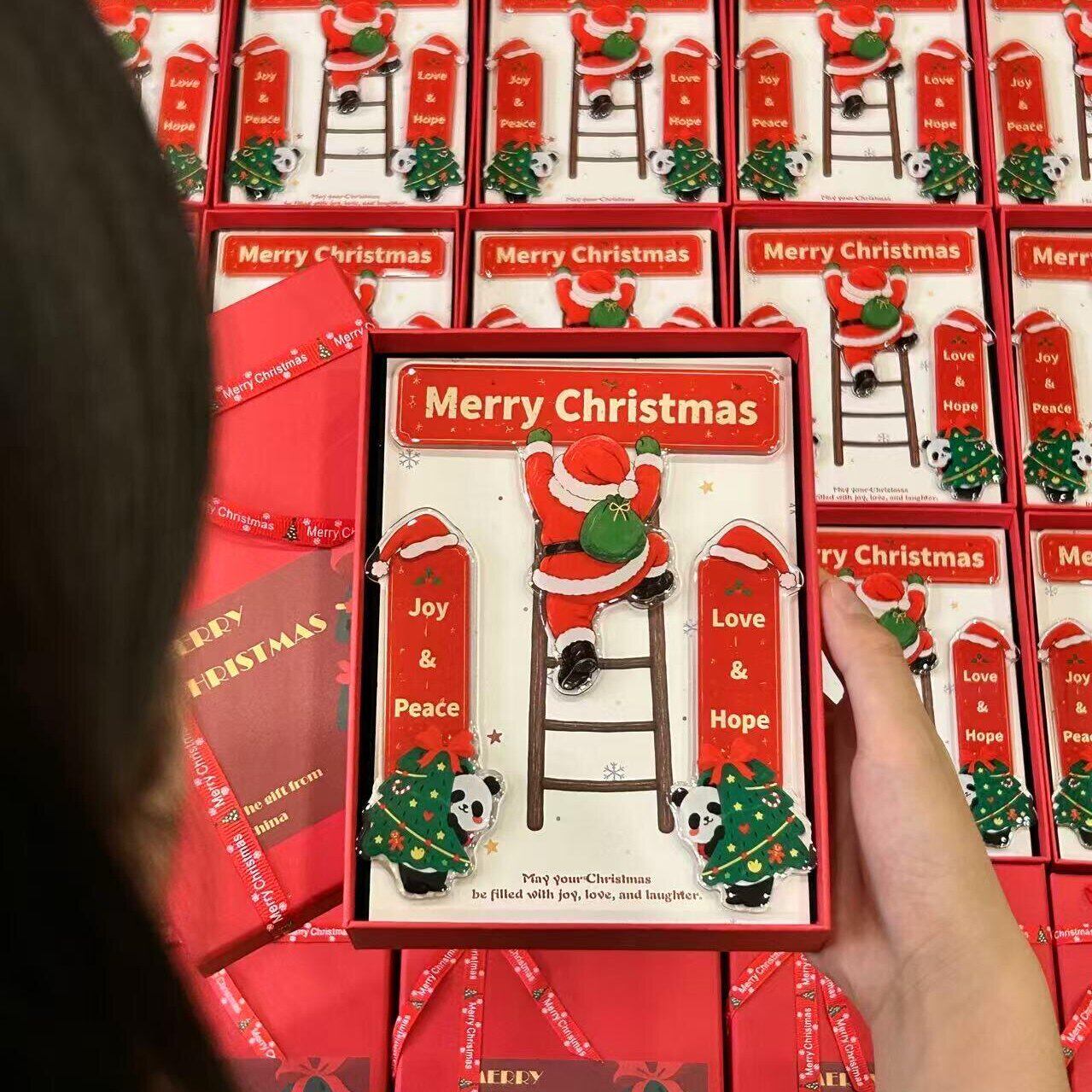 圣诞冰箱贴Merry christmas节日装扮磁吸贴限定版对联送老外礼物