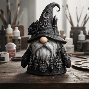 饰摆件 地精小矮人雕像家居办公室桌面装 跨境Gothic Gnome哥特式
