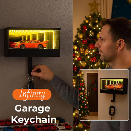 跨境爆款 Infinity LED Garage Key Holder 纵深镜面车库钥匙挂架