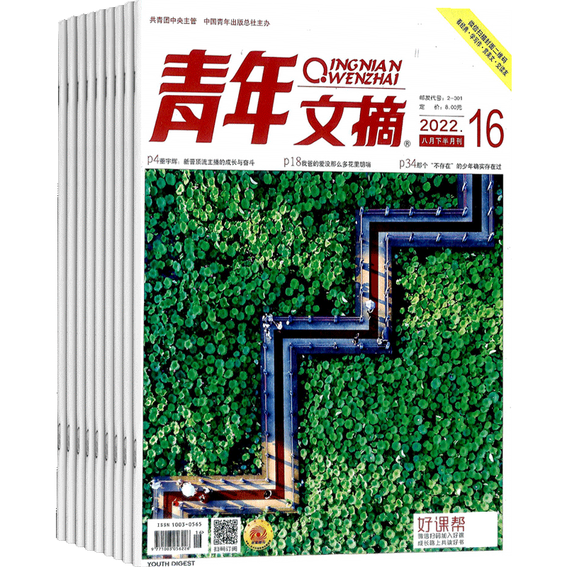 【半年订阅】青年文摘杂志 2025年9月起订 半年共12期 杂志铺 青少年故事讲义心灵鸡汤人生哲理励志书籍故事读者文学文摘期刊