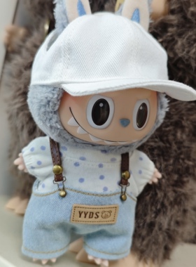 17cmlabubu帽子棒球帽拉布布鸭舌帽泡泡玛特已挖耳洞潮流拼色撞色