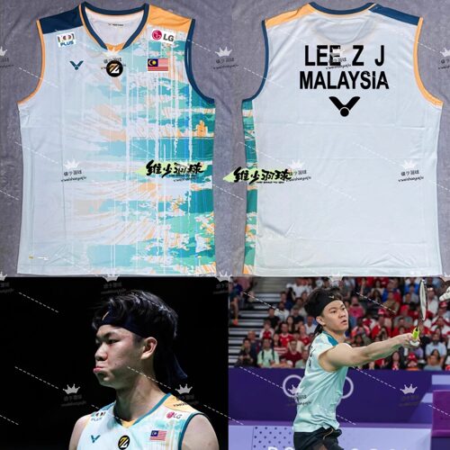 24 VICTOR胜利威克多T-45002李梓嘉羽毛球大赛服男女印字广告维少