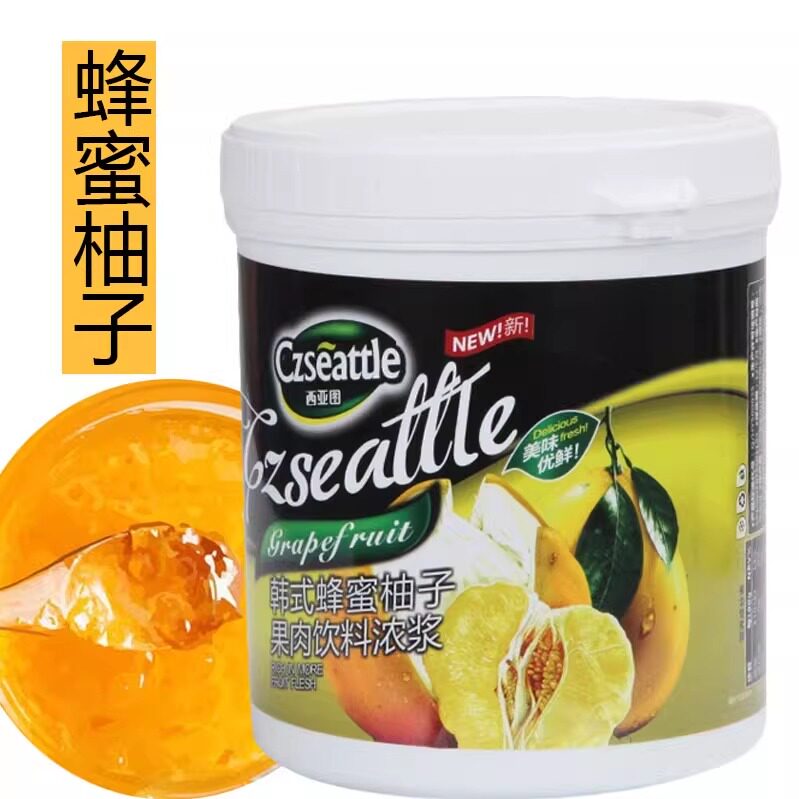 西亚图韩式蜂蜜柚子果肉饮料浓缩浓浆果茶果酱果粒1.25kg