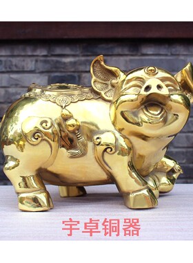 财福元宝葫芦铜器母猪