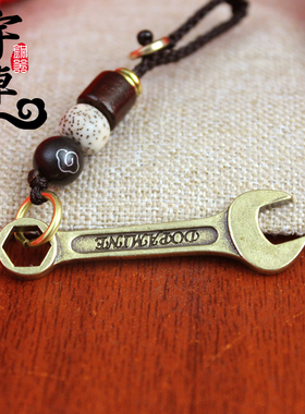 钥匙扣送朋友礼品纯黄铜