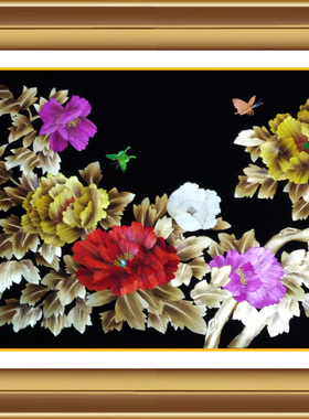 特色民间手工艺品天然植物麦秆画芦苇画熨烫粘贴画精美家具装饰画